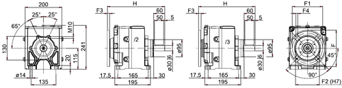 Чертеж 2.1 Мотор-редукторы MNHL 30