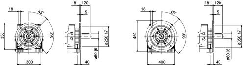 Чертеж 6.2 Мотор-редукторы MNHL 60